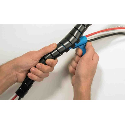 HellermannTyton Spiral Wrap, I.D 25mm, 27mm Polypropylene Helawrap Series