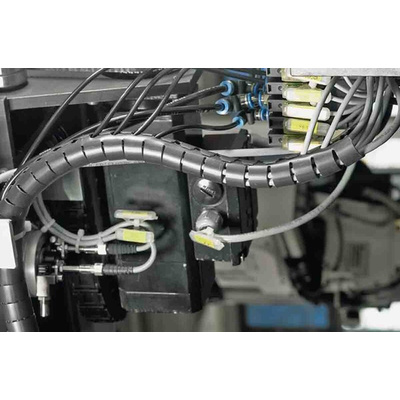 HellermannTyton Spiral Wrap, I.D 25mm, 27mm Polypropylene Helawrap Series