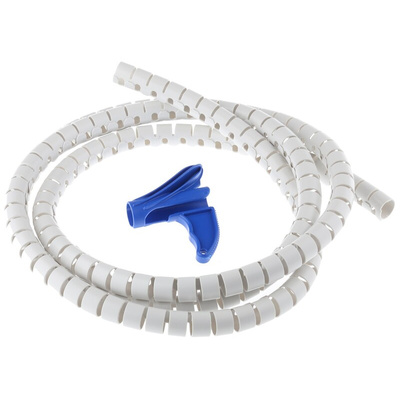 HellermannTyton Spiral Wrap, I.D 16mm, 16mm Polypropylene Helawrap Series