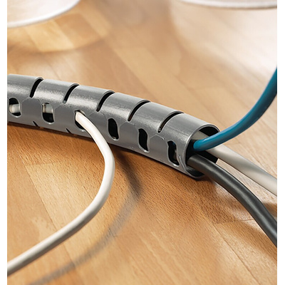 HellermannTyton Spiral Wrap, I.D 25mm, 27mm Polypropylene Helawrap Series