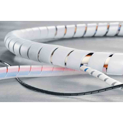 HellermannTyton Spiral Wrap, I.D 9mm, 100mm polyethylene (PE) SBPE Series