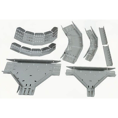 Legrand Heavy Duty Adjustable Bend Hot Dip Galvanised Steel Cable Tray Accessory, 75 mm Width, 50mm Depth