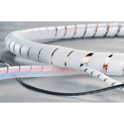 HellermannTyton Spiral Wrap, I.D 4mm, 20mm polyethylene (PE) SBPE Series
