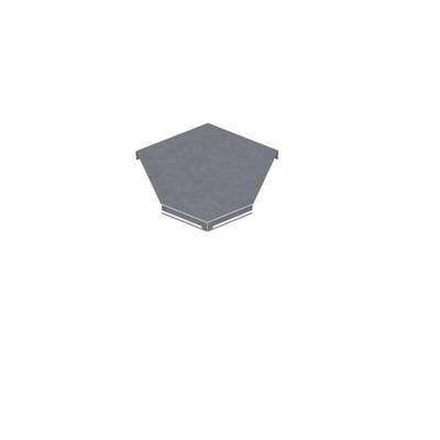 RS PRO Elbow Cover Sendzimir Galvanised Steel Cable Tray Accessory, 100 mm Width, 100mm Depth