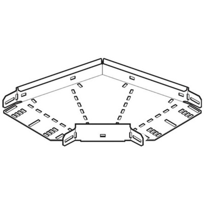 Legrand Heavy Duty 90° Flat Bend Hot Dip Galvanised Steel Cable Tray Accessory, 75 mm Width, 50mm Depth