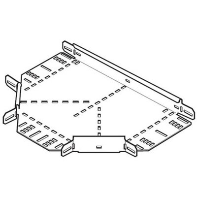 Legrand Heavy Duty 90° Flat Bend Hot Dip Galvanised Steel Cable Tray Accessory, 100 mm Width, 50mm Depth