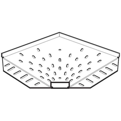 Legrand Light Duty 90° Flat Bend Stainless Steel Cable Tray Accessory, 100 mm Width, 12mm Depth