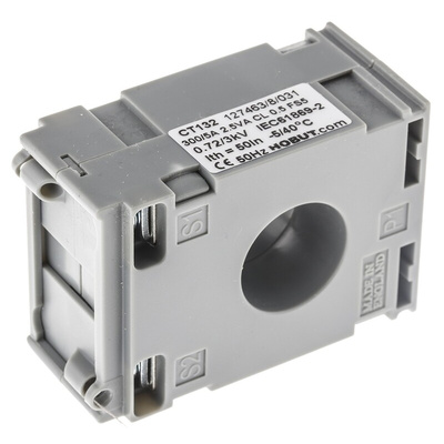 HOBUT CT132 Series DIN Rail Mounted Current Transformer, 300A Input, 300:5, 5 A Output, 21mm Bore