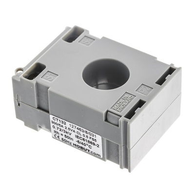 HOBUT CT132 Series DIN Rail Mounted Current Transformer, 300A Input, 300:5, 5 A Output, 21mm Bore