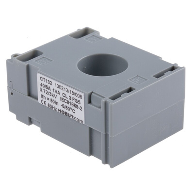 HOBUT CT132 Series DIN Rail Mounted Current Transformer, 40A Input, 40:5, 5 A Output, 21mm Bore