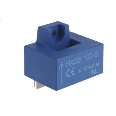 LEM HASS Series Current Transformer, 100A Input, 100:1, 20.4 x 10.4mm Bore, 5 V