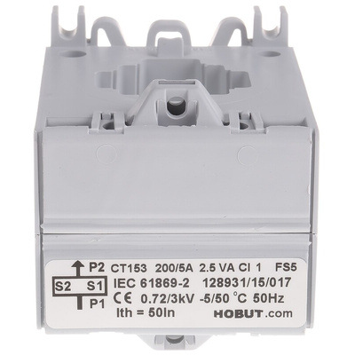 HOBUT CT153 Series Straight Through Current Transformer, 200:5, 26mm Bore