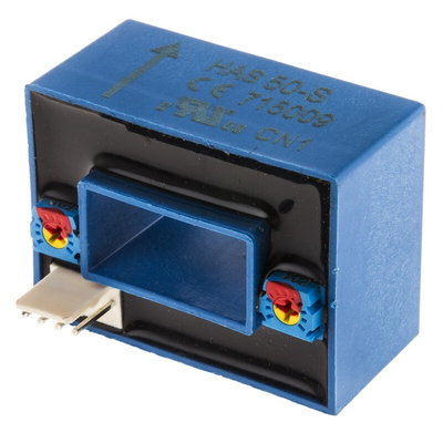 LEM HAS Series Current Transformer, 50A Input, 50:1, 20.4 x 10.4mm Bore, 15 V