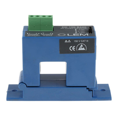 LEM DK Series Current Transformer, 100A Input, 100:1, 4 → 20 mA Output, 21.7mm Bore, 20 → 50 V dc
