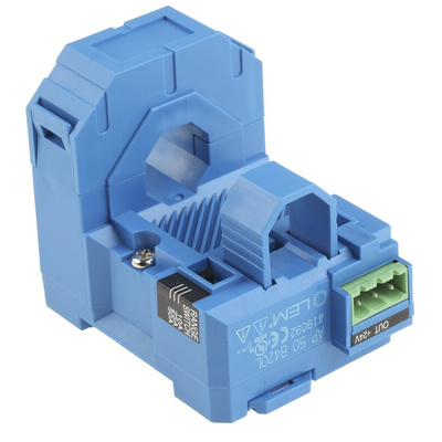 LEM AP Series Current Transformer, 50A Input, 50:1, 4 → 20 mA Output, 18mm Bore, 12 → 24 V dc