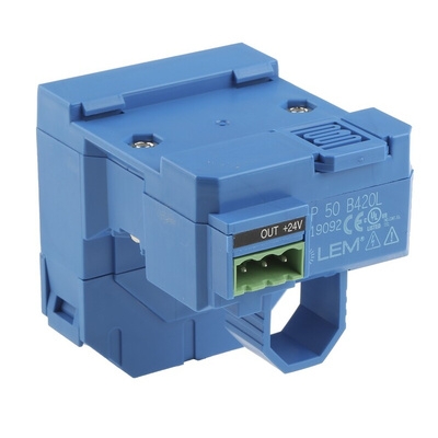 LEM AP Series Current Transformer, 50A Input, 50:1, 4 → 20 mA Output, 18mm Bore, 12 → 24 V dc