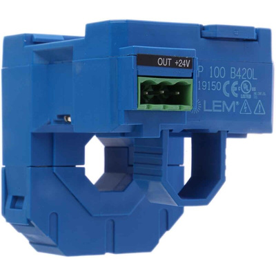LEM AP Series Current Transformer, 100A Input, 100:1, 4 → 20 mA Output, 18mm Bore, 12 → 24 V dc