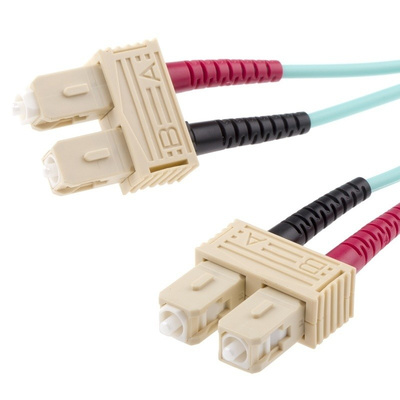 RS PRO OM3 Multi Mode Fibre Optic Cable SC to SC 900μm 10m