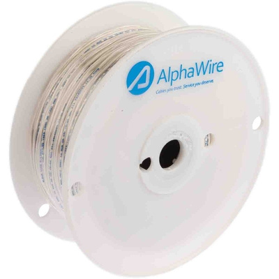 Alpha Wire Harsh Environment Wire 0.23 mm² CSA, White 305m Reel, Hook Up Wire Series