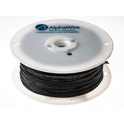 Alpha Wire Harsh Environment Wire 0.23 mm² CSA, Black 305m Reel, Hook Up Wire Series