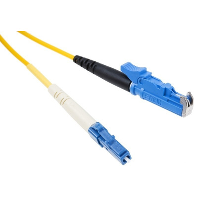 RS PRO OS1 Single Mode Fibre Optic Cable E2000 to LC 9/125μm 2m