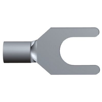 TE Connectivity Uninsulated Crimp Spade Connector, 0.26mm² to 1.65mm², 22AWG to 16AWG, M4 Stud Size