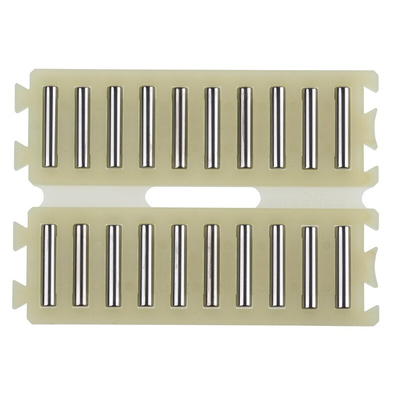 INA Double Flat Cage Assembly for Needle Rollers, 10 rollers per cage, 3.5mm roller diameter