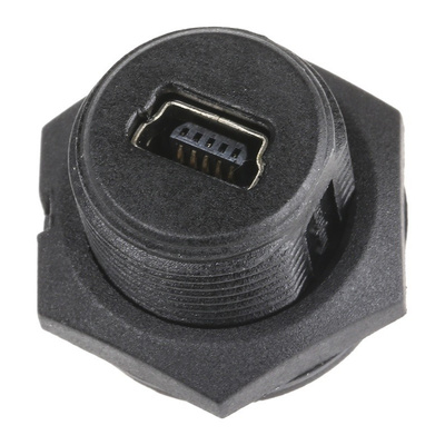 Amphenol Socapex, USBF TV USB Connector, Through Hole, Socket B, Solder, Straight