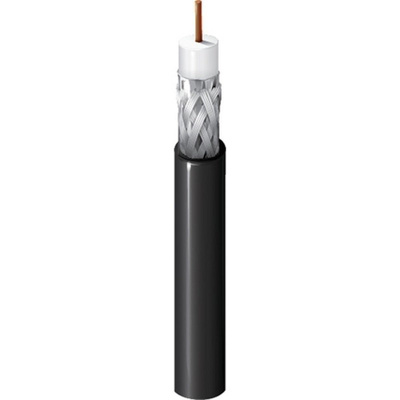 Belden Black Unterminated to Unterminated RG59/U Coaxial Cable, 75 Ω 5.92mm OD 152m