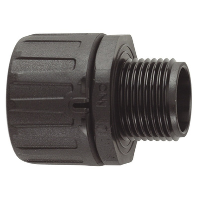 Flexicon FPA Series M12 Straight Cable Conduit Fitting, 10mm nominal size