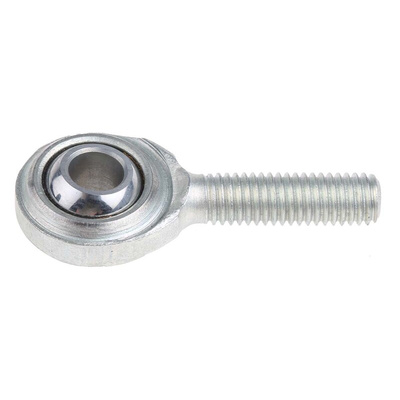 RS PRO M8 x 1.25 Male Steel Rod End, 8mm Bore, 53mm Long, Metric Thread Standard, Male Connection Gender