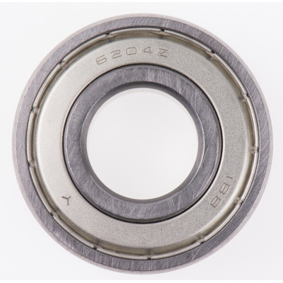 RS PRO 6204-2Z Single Row Deep Groove Ball Bearing- Both Sides Shielded 20mm I.D, 47mm O.D
