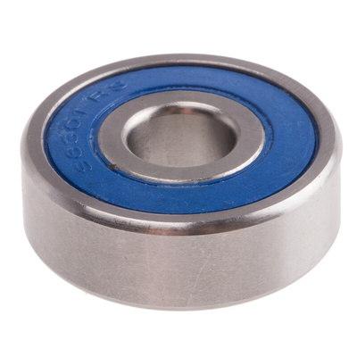 RS PRO SS6301-2RS Single Row Deep Groove Ball Bearing- Both Sides Sealed 12mm I.D, 37mm O.D
