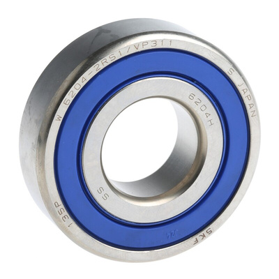SKF W 6204-2RS1/VP311 Single Row Deep Groove Ball Bearing- Both Sides Sealed 20mm I.D, 47mm O.D