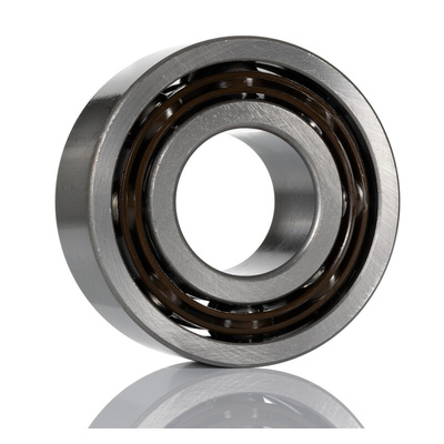 RS PRO 7204B Single Row Angular Contact Ball Bearing- Open Type 20mm I.D, 47mm O.D