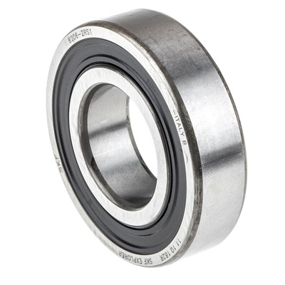 SKF 6206-2RS1 Single Row Deep Groove Ball Bearing- Both Sides Sealed 30mm I.D, 62mm O.D