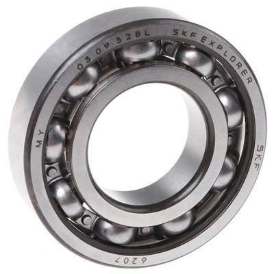 SKF 6207 Single Row Deep Groove Ball Bearing- Open Type 35mm I.D, 72mm O.D