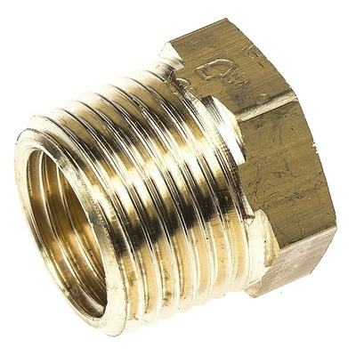 Legris Brass 3/8 in BSPT Male x 1/4 in BSPP Female Straight Reducer Threaded Fitting