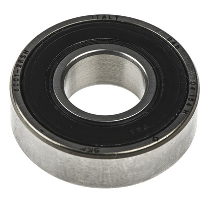 SKF 6001-2RSH Single Row Deep Groove Ball Bearing- Both Sides Sealed 12mm I.D, 28mm O.D