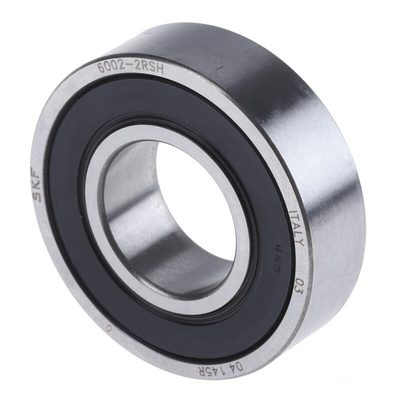 SKF 6002-2RSH Single Row Deep Groove Ball Bearing- Both Sides Sealed 15mm I.D, 32mm O.D