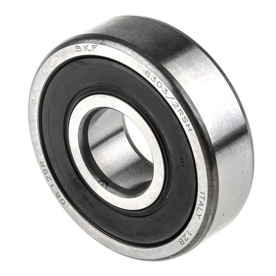 SKF 6303-2RSH Single Row Deep Groove Ball Bearing- Both Sides Sealed 17mm I.D, 47mm O.D