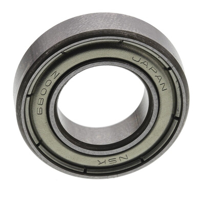 NSK 6800ZZ Single Row Deep Groove Ball Bearing- Both Sides Shielded 10mm I.D, 19mm O.D