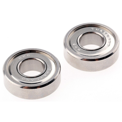 NMB DDR-1980ZZMTRA5P24LY121 Double Row Deep Groove Ball Bearing- Both Sides Shielded 8mm I.D, 19mm O.D