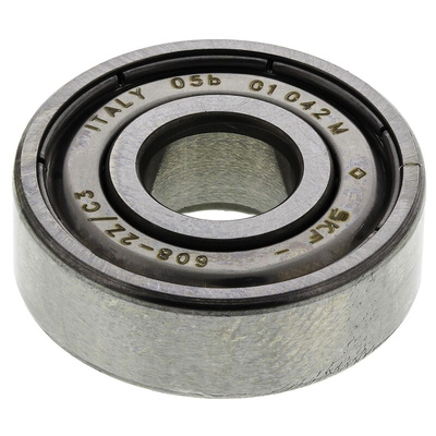 SKF 608-2Z/C3 Single Row Deep Groove Ball Bearing- Both Sides Shielded 8mm I.D, 22mm O.D