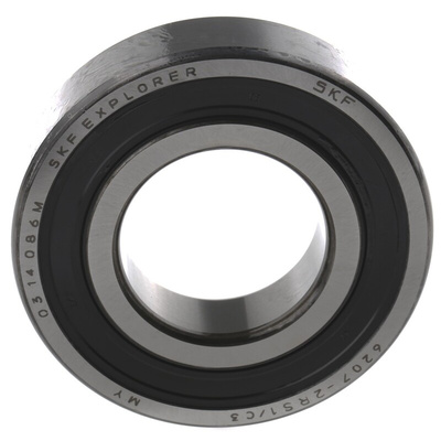 SKF 6207-2RS1/C3 Single Row Deep Groove Ball Bearing- Both Sides Sealed 35mm I.D, 72mm O.D