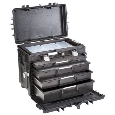 GT Line 4 drawer Plastic WheeledTool Chest, 455mm x 381mm x 581mm