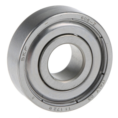 SKF 608-Z Single Row Deep Groove Ball Bearing- One Side Shielded 8mm I.D, 22mm O.D