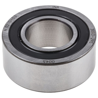 INA 30032RS Double Row Angular Contact Ball Bearing- Both Sides Sealed 17mm I.D, 35mm O.D