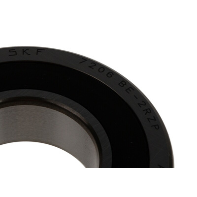 SKF 7206 BE-2RZP Single Row Angular Contact Ball Bearing- Non Contact Seals On Both Sides 30mm I.D, 62mm O.D
