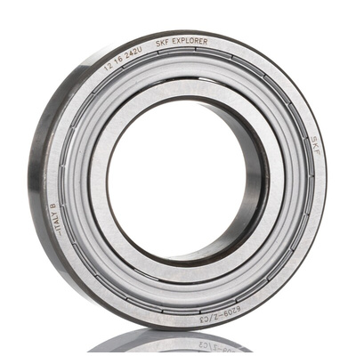 SKF 6209-Z/C3 Single Row Deep Groove Ball Bearing- One Side Shielded 45mm I.D, 85mm O.D